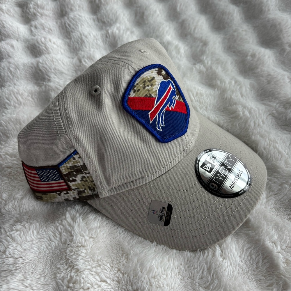 New Era Khaki Cap with Buffalo Emblem